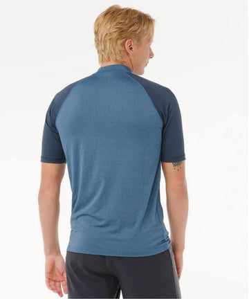 Rip Curl Shock UPF S/S Rashie - Navy Marle
